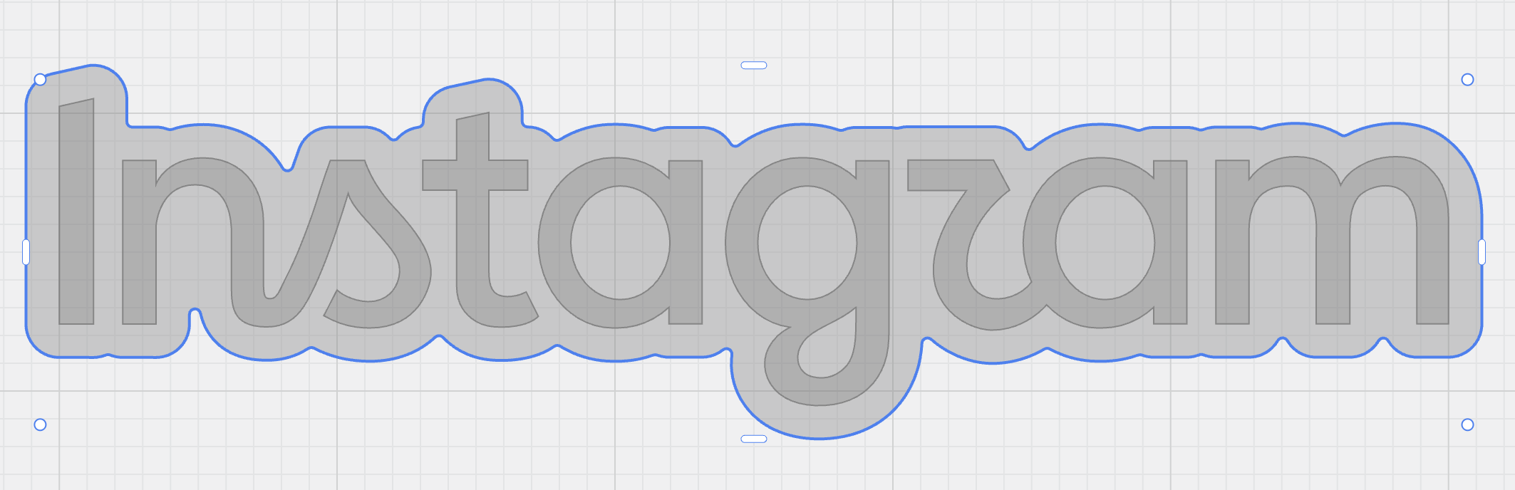 En bagplade, der følger logoets form